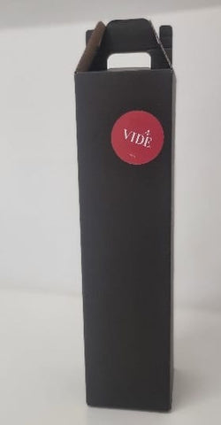 Caja negra cartón microcorrugado regalo 1 vinos