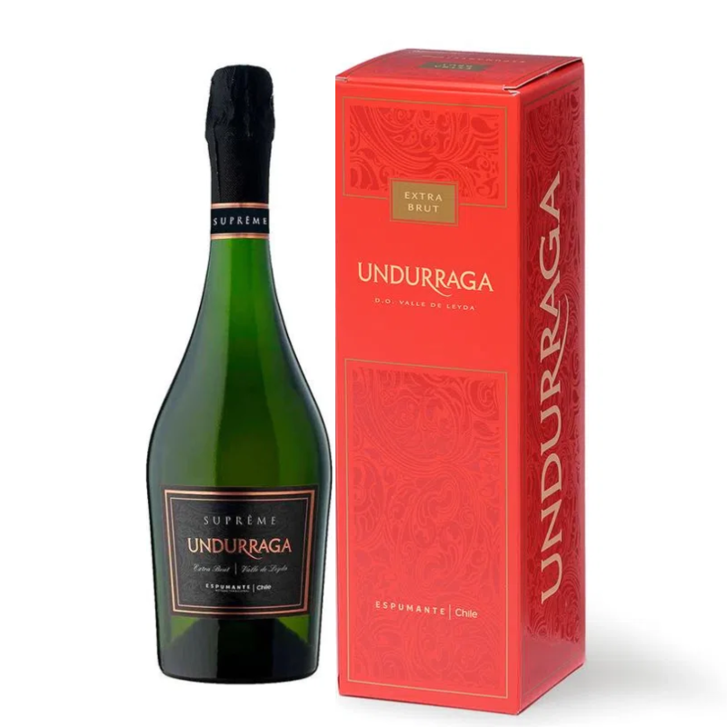 Viña Undurraga Suprême Extra Brut, Valle de Leyda (65% Chardonnay 35% Pinot Noir) + ESTUCHE!
